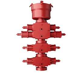 13 5/8-15000PSI<br>高抗硫防噴器組<br>（2FZ35-105閘板防噴器、FH35-70/105環(huán)形防噴器）
